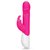 Розовый вибратор-кролик с возвратно-поступательными движениями головки - 24 см., цвет розовый - Rabbit Essentials