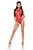 Боди Imane с полупрозрачным лифом и имитацией кожаного пояса, цвет красный, L-XL - Me Seduce