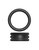 Набор из 2-х эрекционных колец Max-Width Silicone Rings, цвет черный - Pipedream
