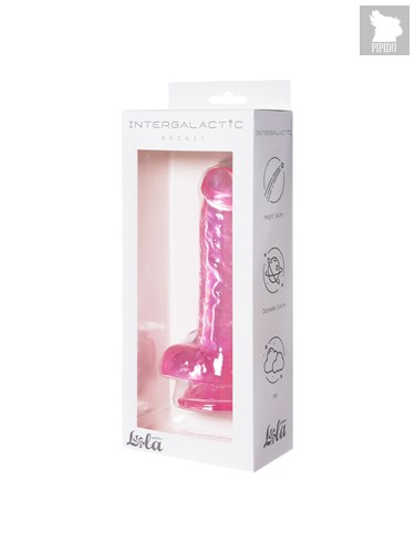 Прозрачный дилдо Intergalactic Rocket Pink 7083-01lola, цвет розовый - Lola Toys