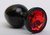 Чёрная анальная пробка с красным стразом - 8,2 см, цвет черный - 4sexdreaM
