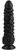 Черный анальный фаллоимитатор с пупырышками - 23,5 см., цвет черный - МиФ