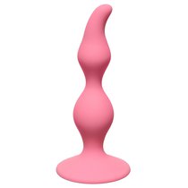 Розовая анальная пробка Curved Anal Plug Pink - 12,5 см - Lola Toys