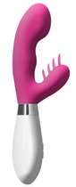 Розовый вибратор-кролик Ares - 21 см., цвет розовый - Shots Media