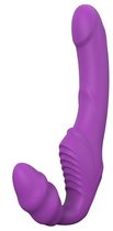 Фиолетовый безремневой вибрострапон DOUBLE DIPPER, цвет фиолетовый - Dream toys