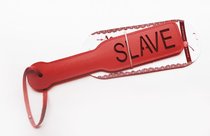 Шлёпалка Slave - 31,5 см, цвет красный - Пикантные штучки