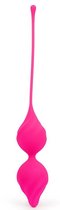 Ярко-розовые вагинальные шарики со смещенным центром тяжести, цвет розовый - Bioritm