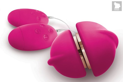 Ярко-розовый клиторальный стимулятор Union Girl/Girl Vibe, цвет розовый - NS Novelties