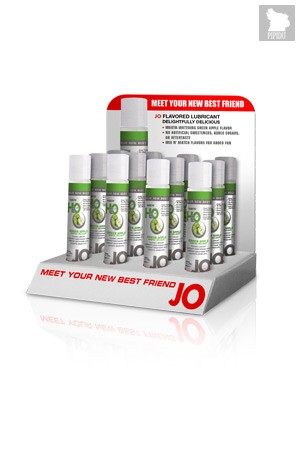 Набор ароматизированных лубрикантов на водной основе JO Flavored Green Apple H2O12 х 30 мл боксе*12 - System JO