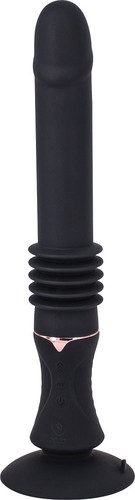 Черная секс-машина ThrillExtanda с функцией поступательных движений - 28,5 см., цвет черный - Gopaldas
