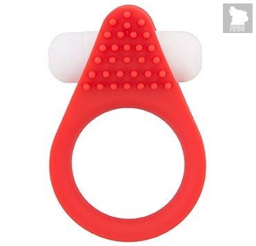 Красное эрекционное кольцо LIT-UP SILICONE STIMU RING 1 RED, цвет красный - Dream toys