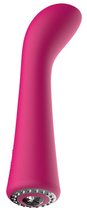 Розовый вибромассажер для точки G Glimmer - 20,5 см., цвет розовый - Shots Media