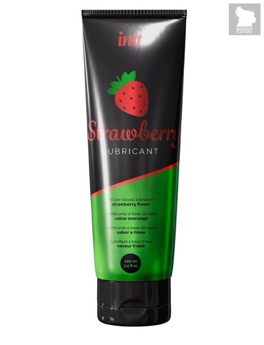 Смазка на водной основе с ароматом клубники Strawberry Lubricant - 100 мл. - INTT