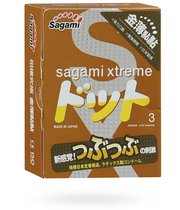 SAGAMI Xtreme Feel UP 3шт. Презервативы усиливающие ощущения, латекс 0,06 мм - Sagami