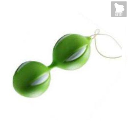 Зеленые вагинальные шарики со шнурочком, цвет зеленый - 4sexdreaM