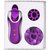 Фиолетовый оросимулятор Clitella со сменными насадками для вращения, цвет фиолетовый - FeelzToys