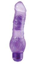 Фиолетовый гелевый вибратор JELLY JOY 7INCH 10 RHYTHMS PURPLE - 17,5 см, цвет фиолетовый - Dream toys
