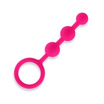 Розовые силиконовые анальные бусы Silicone Anal Beads - 14 см., цвет розовый - all about anal