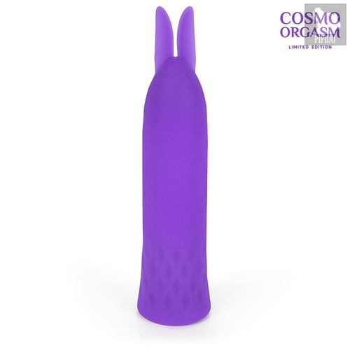 Фиолетовый вибростимулятор в форме зайчика - 10,5 см., цвет фиолетовый - Bior toys