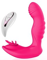 Ярко-розовый вибратор Mermaid с пультом ДУ, цвет розовый - A-Loving