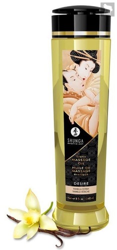 Массажное масло с ароматом ванили Desire - 240 мл. - Shunga Erotic Art