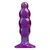 Фиолетовая рельефная анальная пробка SpectraGels Purple Anal Stuffer - 14 см, цвет фиолетовый - Doc Johnson