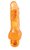 Оранжевый вибратор-реалистик JELLY JOY 7INCH 10 RHYTHMS ORANGE - 17,5 см, цвет оранжевый - Dream toys