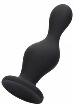 Черная анальная пробка Wave Butt Plug - 11,3 см., цвет черный - Shots Media