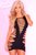 Бесшовное эротическое платье с перфорацией, цвет черный, S-L - Pink lipstick