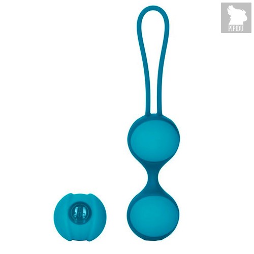 Вагинальные шарики дуэт Mini Stella II, цвет голубой - Jopen