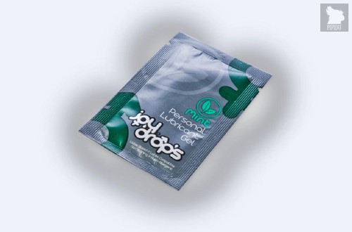 Пробник смазки на водной основе с ароматом мяты JoyDrops Mint - 5 мл - JoyDrops