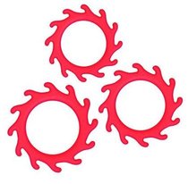 Набор из 3 красных эрекционных колец Renegade Gears, цвет красный - NS Novelties