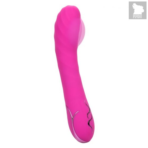 Розовый вибромассажер Insatiable G Inflatable G-Wand с функцией расширения - 21,5 см., цвет розовый - California Exotic Novelties