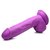 Фиолетовый фаллоимитатор на присоске 8.25" Dildo with Balls - 22,8 см., цвет фиолетовый - XR Brands