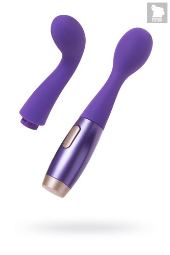 Фиолетовый вибратор Le Stelle PERKS SERIES EX-1 с 2 сменными насадками, цвет фиолетовый - le Stelle