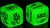 Неоновые кубики "Я тебя хочу", цвет зеленый - Сима-Ленд