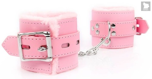 Розовые мягкие наручники на регулируемых ремешках, цвет розовый - Bioritm