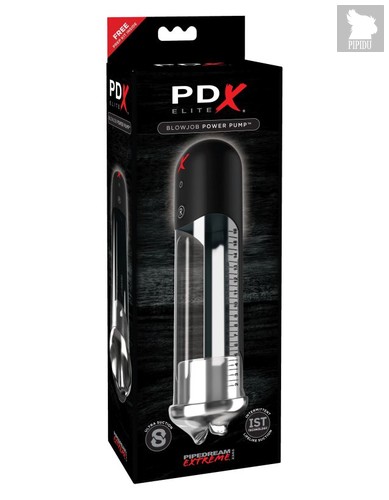 Автоматическая вакуумная помпа PDX ELITE Blowjob Power Pump, цвет прозрачный - Pipedream