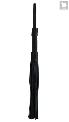 Чёрная кожаная плеть с 26 хвостами - 53 см., цвет черный - МиФ