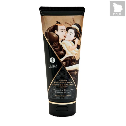 Массажный крем для тела с ароматом шоколада Intoxicating Chocolate - 200 мл - Shunga Erotic Art