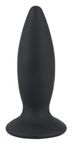 Чёрная перезаряжаемая анальная пробка Black Velvets Recharge Plug M - 12,5 см