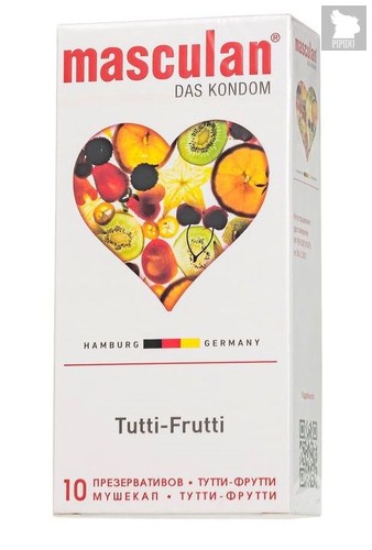 Презервативы Masculan Tutti-Frutti с фруктовым ароматом - 10 шт. - Masculan