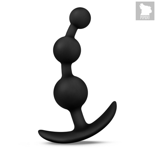 Черная анальная цепочка Platinum Small Anal Beads - 13,3 см., цвет черный - Blush Novelties
