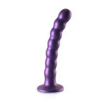 Фиолетовый фаллоимитатор Beaded G-Spot - 17 см., цвет фиолетовый - HOT