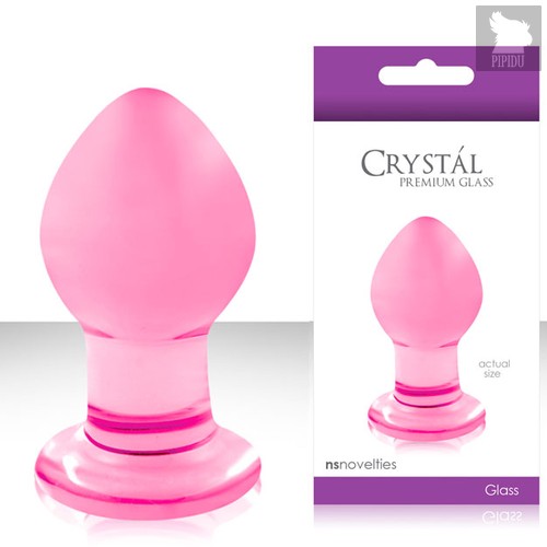 Анальная пробка Crystal Small - Pink, малая - NS Novelties
