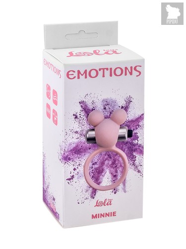 Розовое эрекционное виброколечко Emotions Minnie Light pink, цвет розовый - Lola Toys