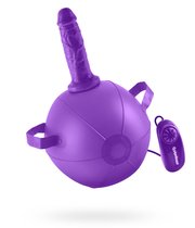 Надувной мяч Dillio Vibrating Mini Sex Ball с фаллосом с вибрацией, цвет фиолетовый - Pipedream