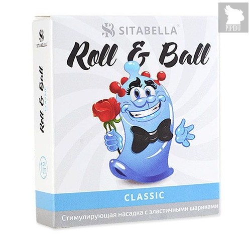 стимулирующий презерватив-насадка Roll & Ball Classic, цвет прозрачный - Sitabella (СК-Визит)