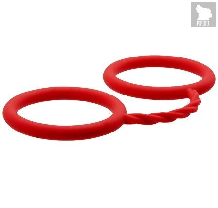 Красные силиконовые наручники BONDX SILICONE CUFFS, цвет красный - Dream toys