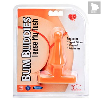 Анальная пробка Bum Buddies, цвет оранжевый - Topco Sales